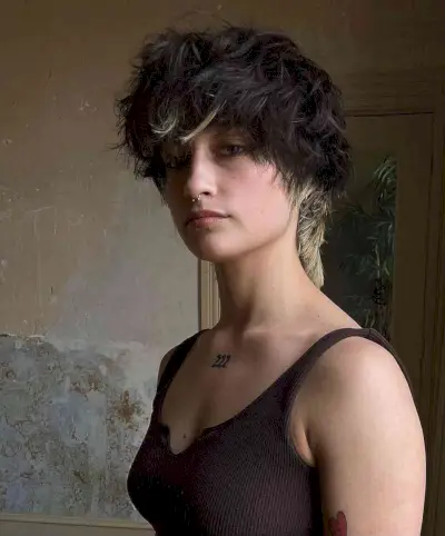 Shaggiest Mullet with Blonde Tips