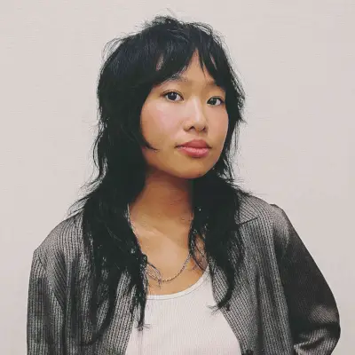 Jet Black Shaggy Mullet for Fine Hair