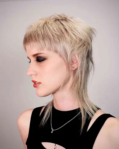 Punk-Inspired Choppy Shaggy Mullet Cut