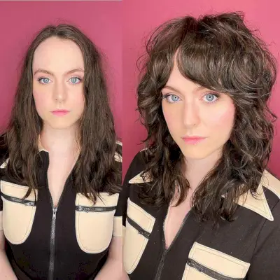 Shag haircut for women with big foreheads