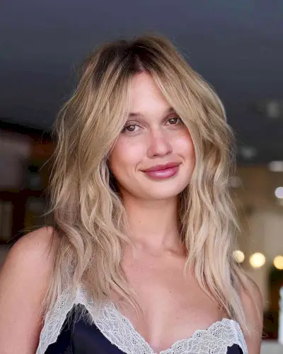 The face-framing low-maintenance shag haircut