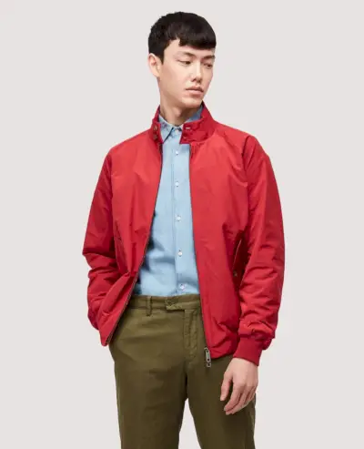 Baracuta G9 Harrington jakke mørk rød