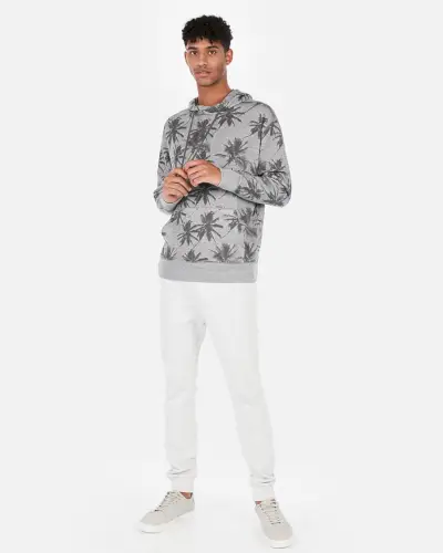 Express EXP Weekend Pulover s kapuco s spuščenimi rameni s potiskom dlani 41,94 USD