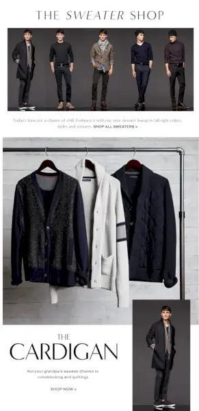 Banana Republic förutspår tröjaväder med höst/vinter 2014 urval