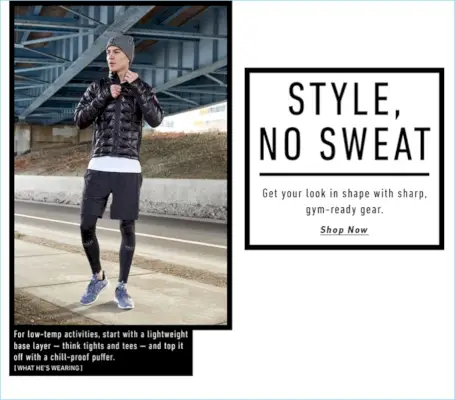 התכוננו לריצה עם הביקורים הפעילים האחרונים לאיסט דיין. ג'סטין לובש פוף סרוג של Herschel Supply Co., ז'קט קנדה גוס, טייץ HALO, APL: נעלי ריצה של Athletic Propulsion Labs, חולצת רון ומכנסיים קצרים אקטיביים.