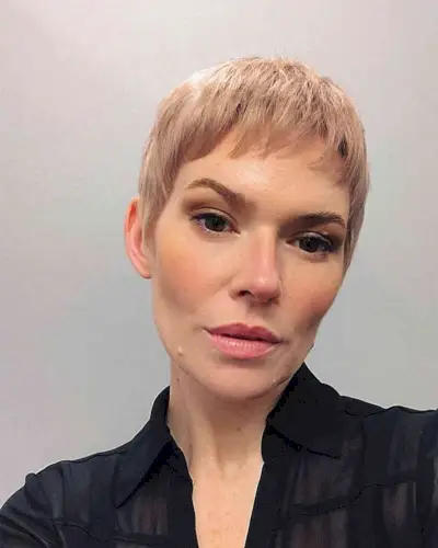 Super Short Layered Crop with Textured Bangs