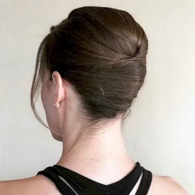 French twist updo for shorter hair