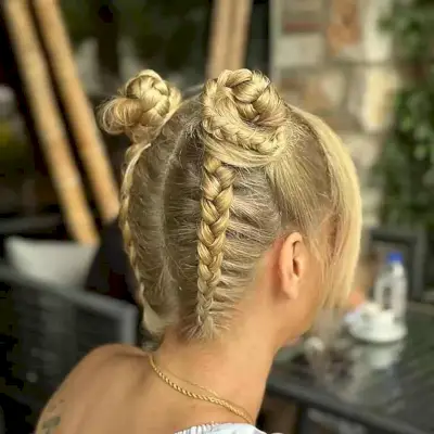 Edgier Braids on Short Hair