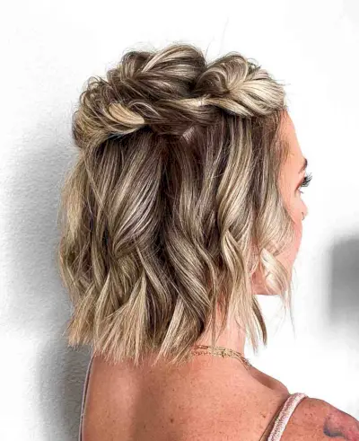 Simple Short Bohemian Updo