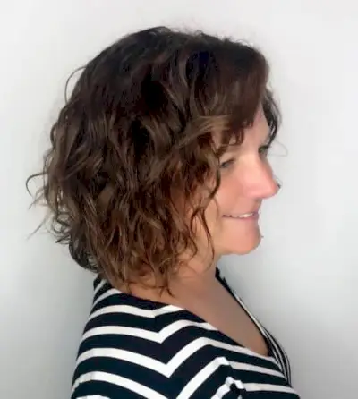 beautiful short hair soft perm