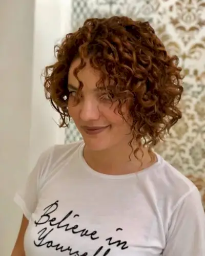 modern loose curl short hair perm