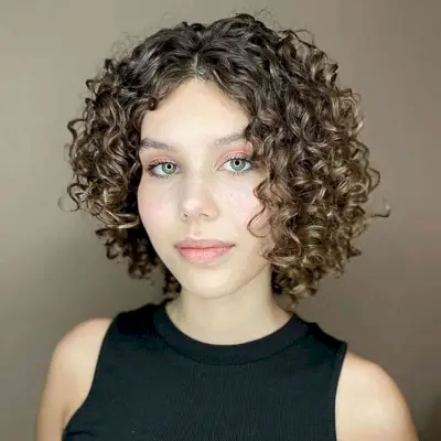 loose spiral perm short hair
