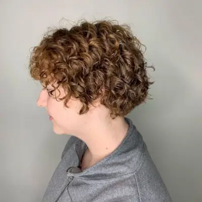 trendy spiral short hair perm