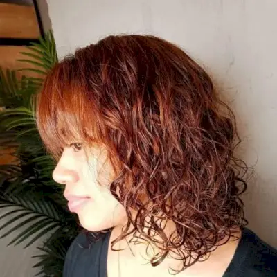 bold digital perm short hair