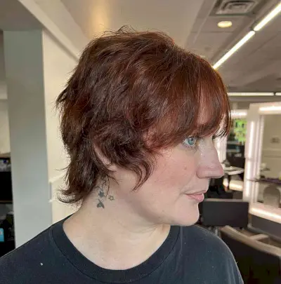 Long Winged Pixie with Shaggy Edges and Bangs