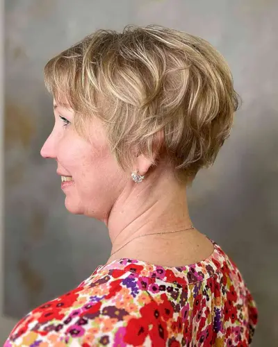 Wispy Layered Winged Pixie with Fringe for 40-year-old Ladies