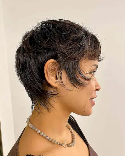 Winged Wixie Pixie Cut with Choppy Layers and Textured Top