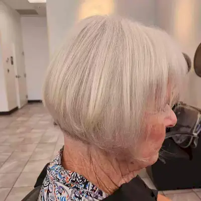 Jaw-Grazing Wispy Bob Cut for Ladies Over 60