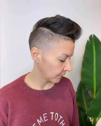 Feminine Quiff Hairstyle