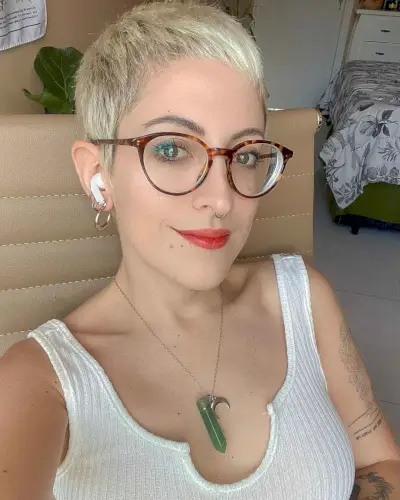 Super Short Pixie for Women with Glasses