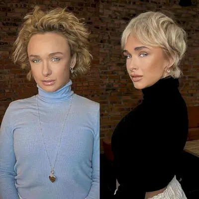 Cute Blonde Pixie Shag with Curtain Bangs and layers for big foreheads