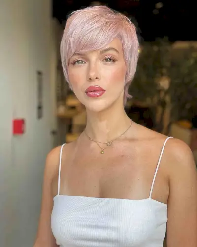 Pastel Pink Pixie with Fringe