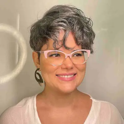 Long Wavy Pixie with Wavy Bangs