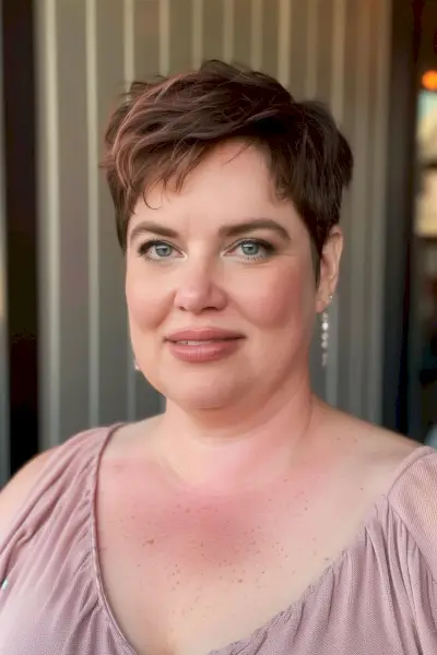 short haircut for plus size oval faces