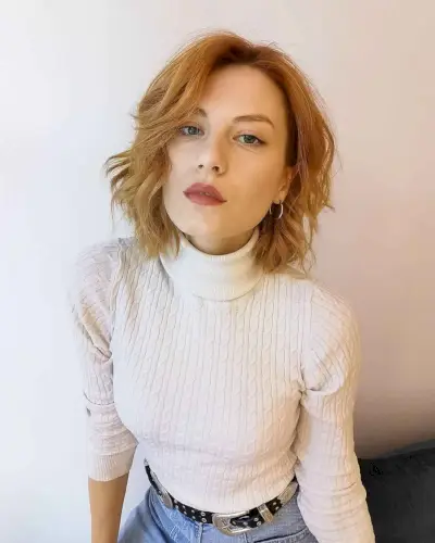 Shaggy Lob with Subtle Face-Framing Layers