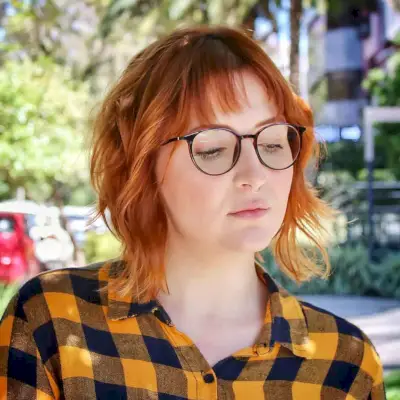 Wispy Layers and Bangs for a Copper Bob