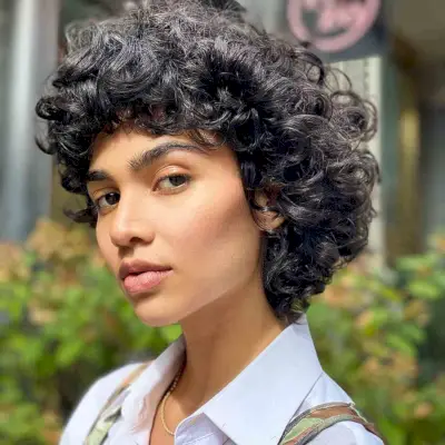 Rezo-Inspired Curly Mullet with Bangs