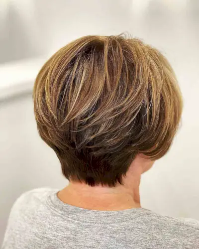 Short Tapered Bob with Layers That is Above the Shoulders