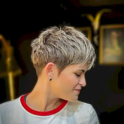 Very Short 90s Pixie Crop with Spiky Layers
