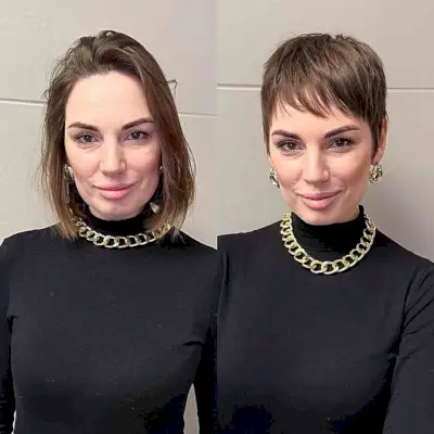 Super Short 90s Pixie Chop with Textured Bangs