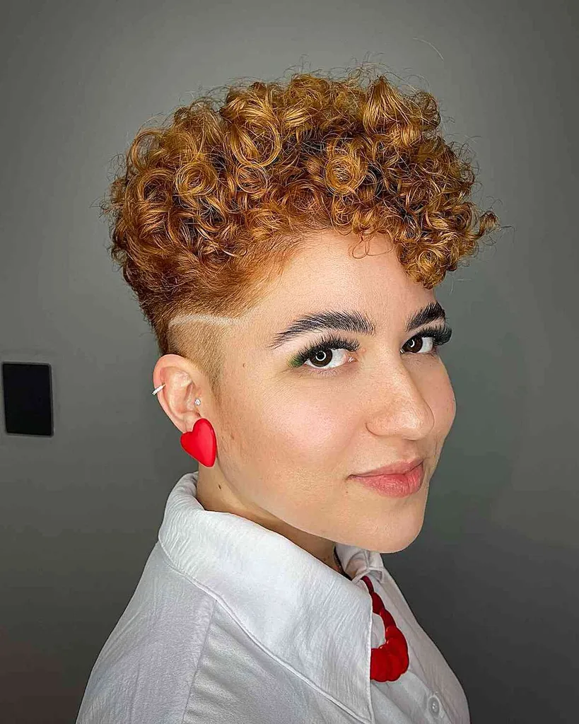 kręcone trwałe na krótkie włosy' title=