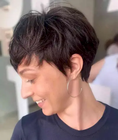 Easy Feminine Pixie with Sideburns