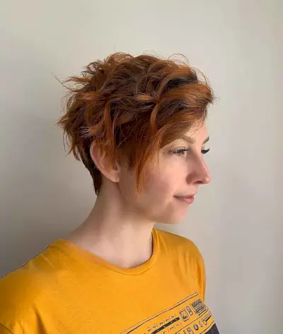 Short Wavy Pixie Cut