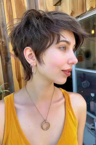 Long Pixie + Mullet Hairstyle