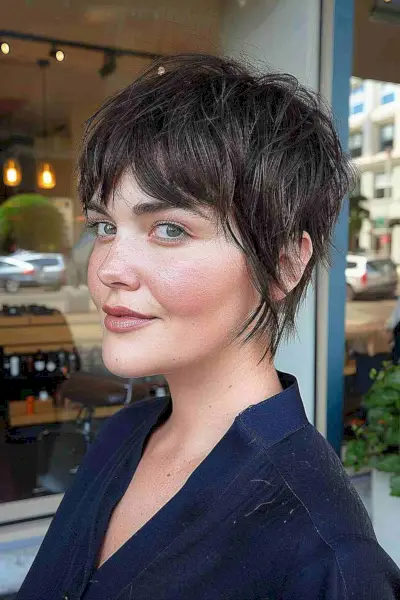 Choppy Layered Pixie Mullet for Medium Density Hair