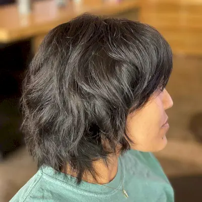 Razored Shag for Women Over 30 with Thick Hair