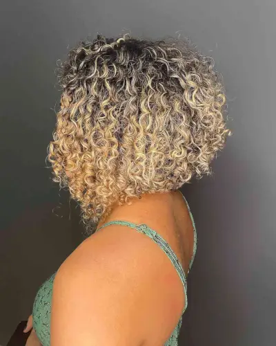 Sassy short a-line curly bob