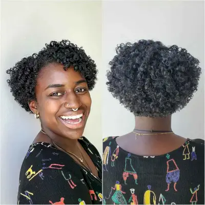 Modern short weave curly bob