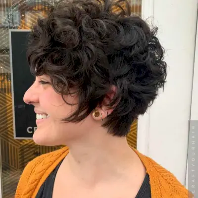The Curly Pixie Bob Cut