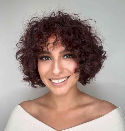 A Very Short Bob for Curly Hair