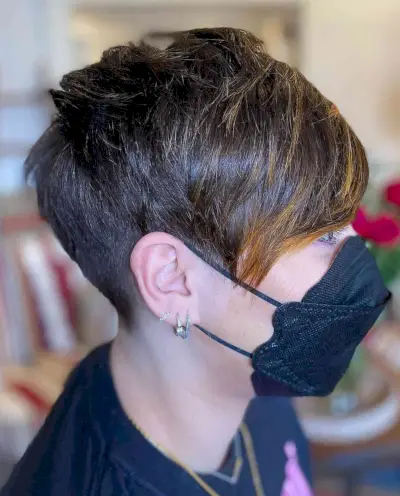 Pixie with Bangs and Subtle Highlights