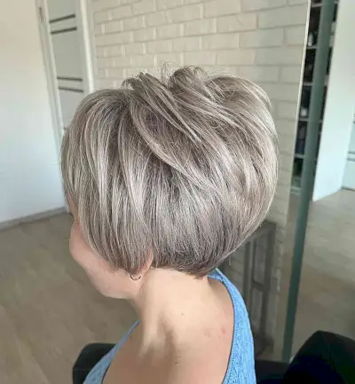 Thick Cropped Pixie Hair with Piece-y Layers