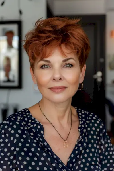 Feminine and Edgy Pixie for Women Over 50