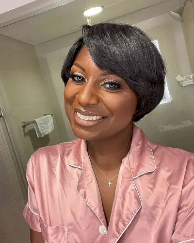 Short Round Crop with a Side Fringe for Thick-Haired Women