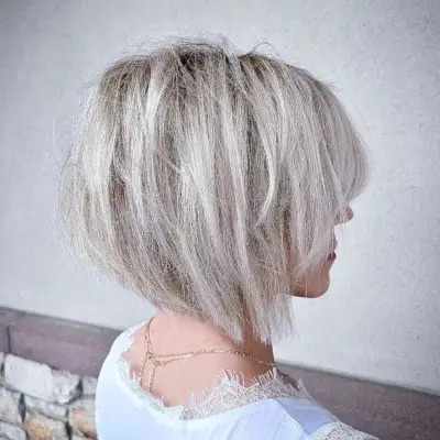 Muted Edge Short Bob for Thick Hair