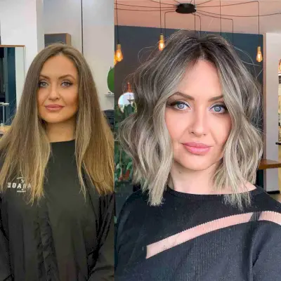 Short Beachy Waves with Sombre Hair Color